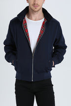Tristán | Chaqueta Harrington Hombre Forro Tartán Cremallera