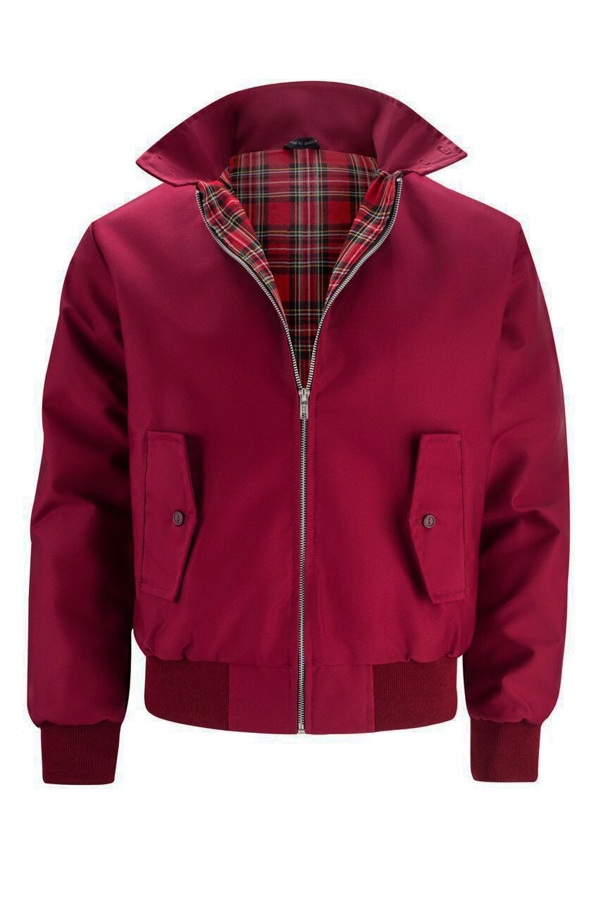 Tristán | Chaqueta Harrington Hombre Forro Tartán Cremallera