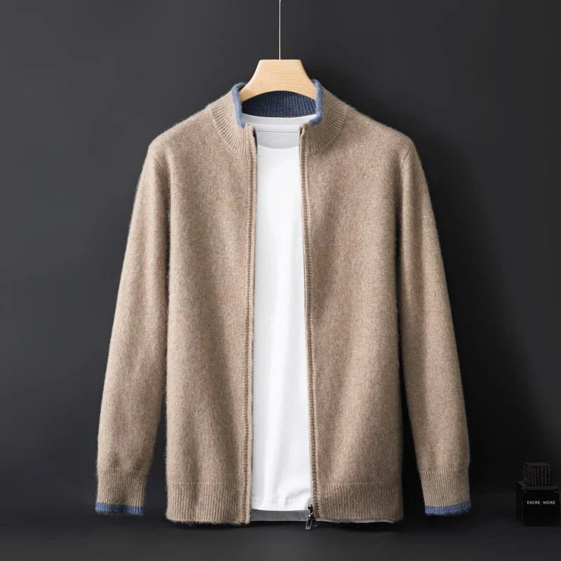 Bruno | Jersey de Punto con Cremallera Hombre Cuello Acanalado
