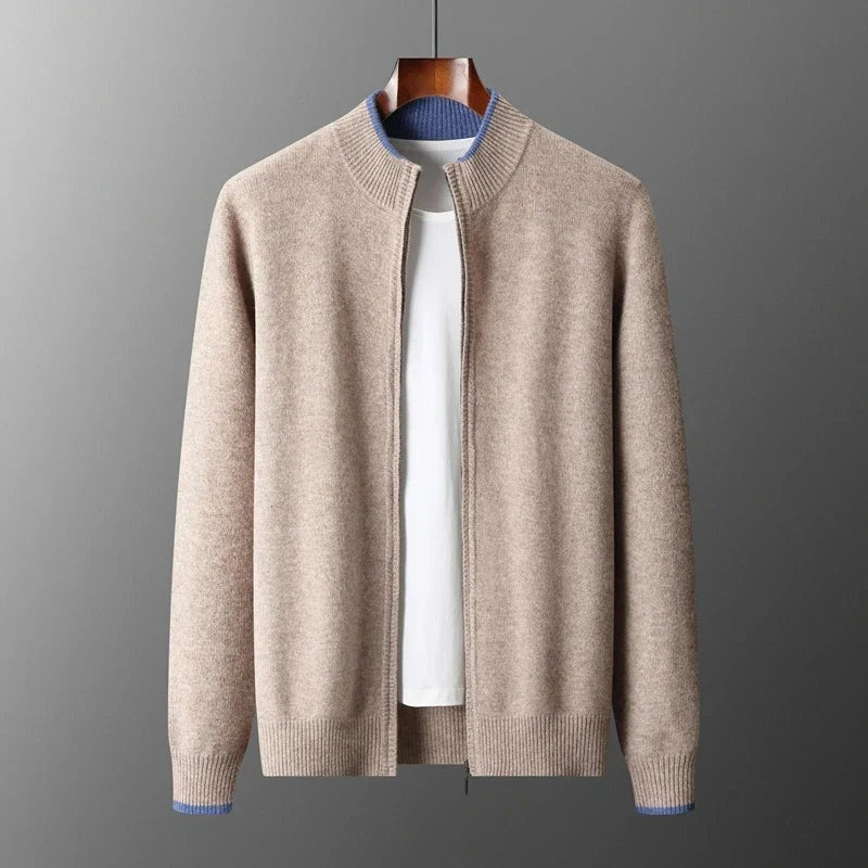 Bruno | Jersey de Punto con Cremallera Hombre Cuello Acanalado
