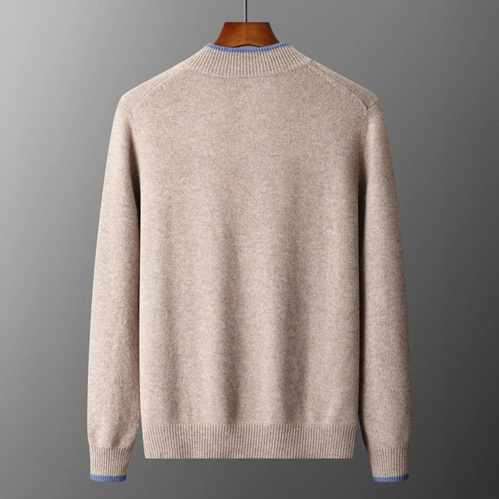 Bruno | Jersey de Punto con Cremallera Hombre Cuello Acanalado
