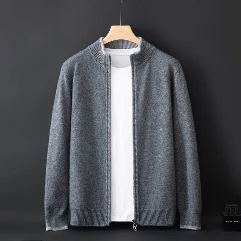 Bruno | Jersey de Punto con Cremallera Hombre Cuello Acanalado