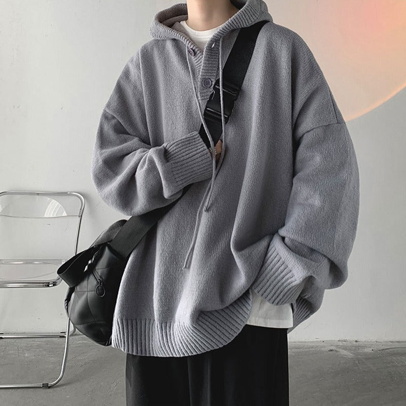 Mateo | Sudadera de Punto Oversize con Capucha Hombre