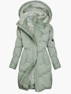 Leonor | Chubasquero Impermeable Mujer Acolchado con Capucha Borreguito Largo