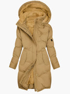 Leonor | Chubasquero Impermeable Mujer Acolchado con Capucha Borreguito Largo