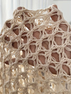 Pilar | Jersey Fino de Crochet Mujer Calado Manga Murciélago
