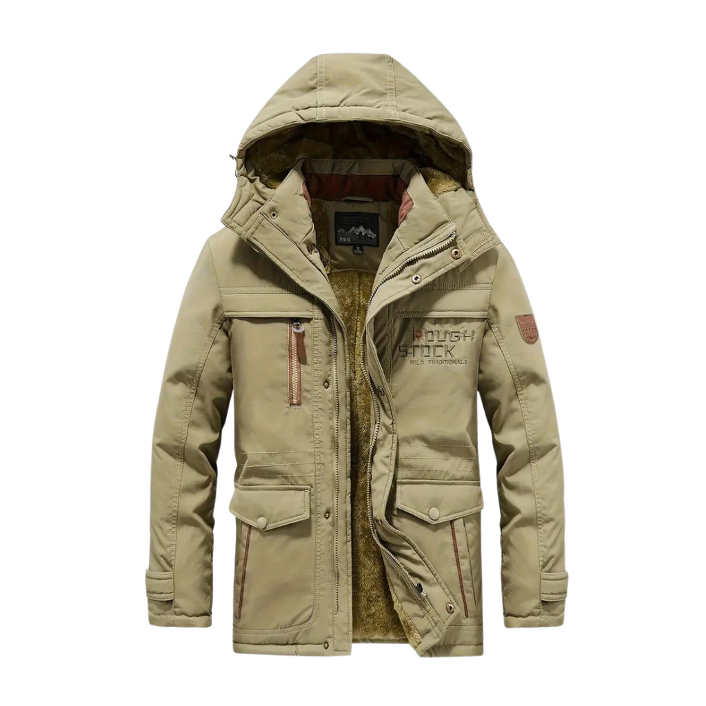 Donato | Parka Hombre Acolchada con Capucha Forro Polar