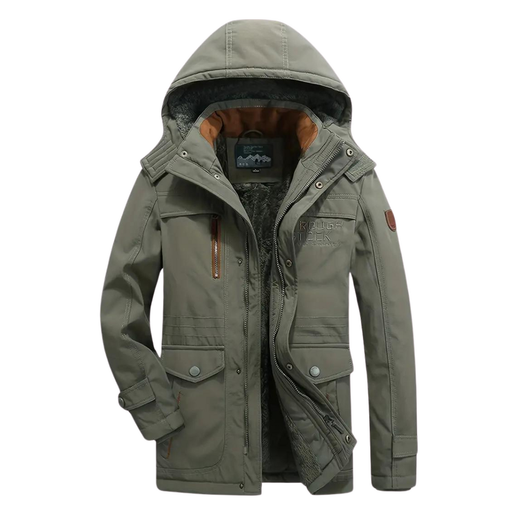 Donato | Parka Hombre Acolchada con Capucha Forro Polar