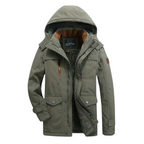 Donato | Parka Hombre Acolchada con Capucha Forro Polar