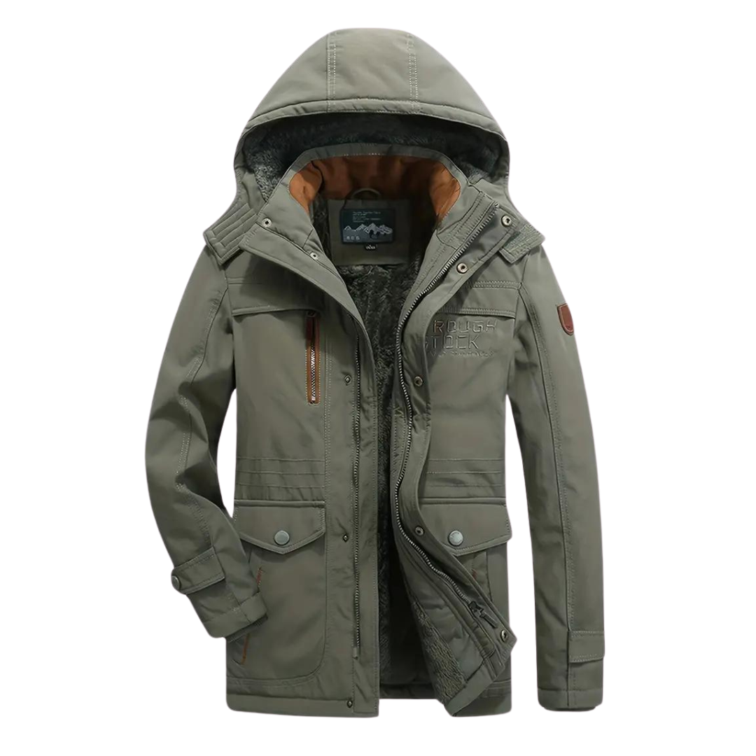 Donato | Parka Hombre Acolchada con Capucha Forro Polar