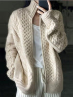 Andrea | Jersey de Punto con Trenzas Mujer Cremallera Oversize