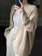 Andrea | Jersey de Punto con Trenzas Mujer Cremallera Oversize