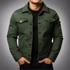 Vidal | Chaqueta Vaquera de Algodón Hombre Cuello Solapa Botones