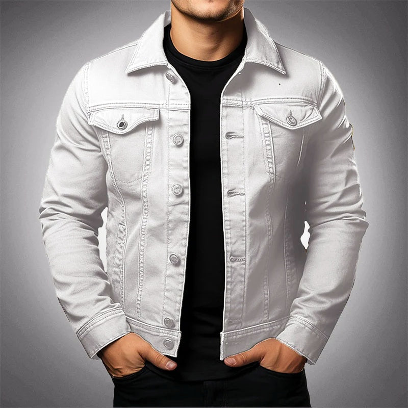 Vidal | Chaqueta Vaquera de Algodón Hombre Cuello Solapa Botones