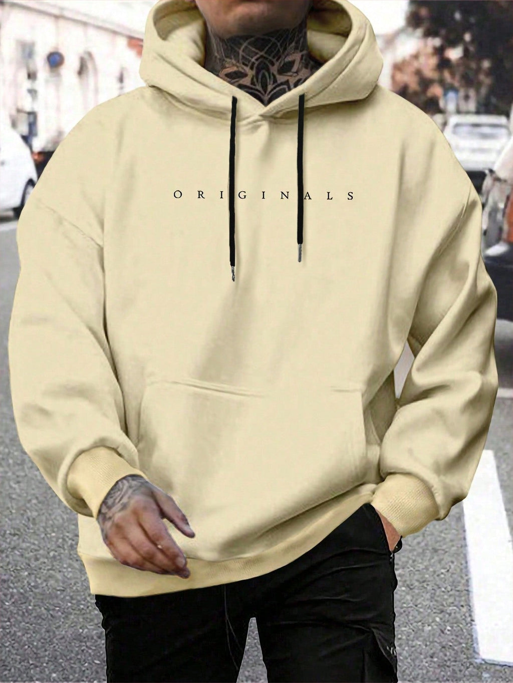 Marcos | Sudadera con Capucha Oversize Hombre Bolsillo Canguro