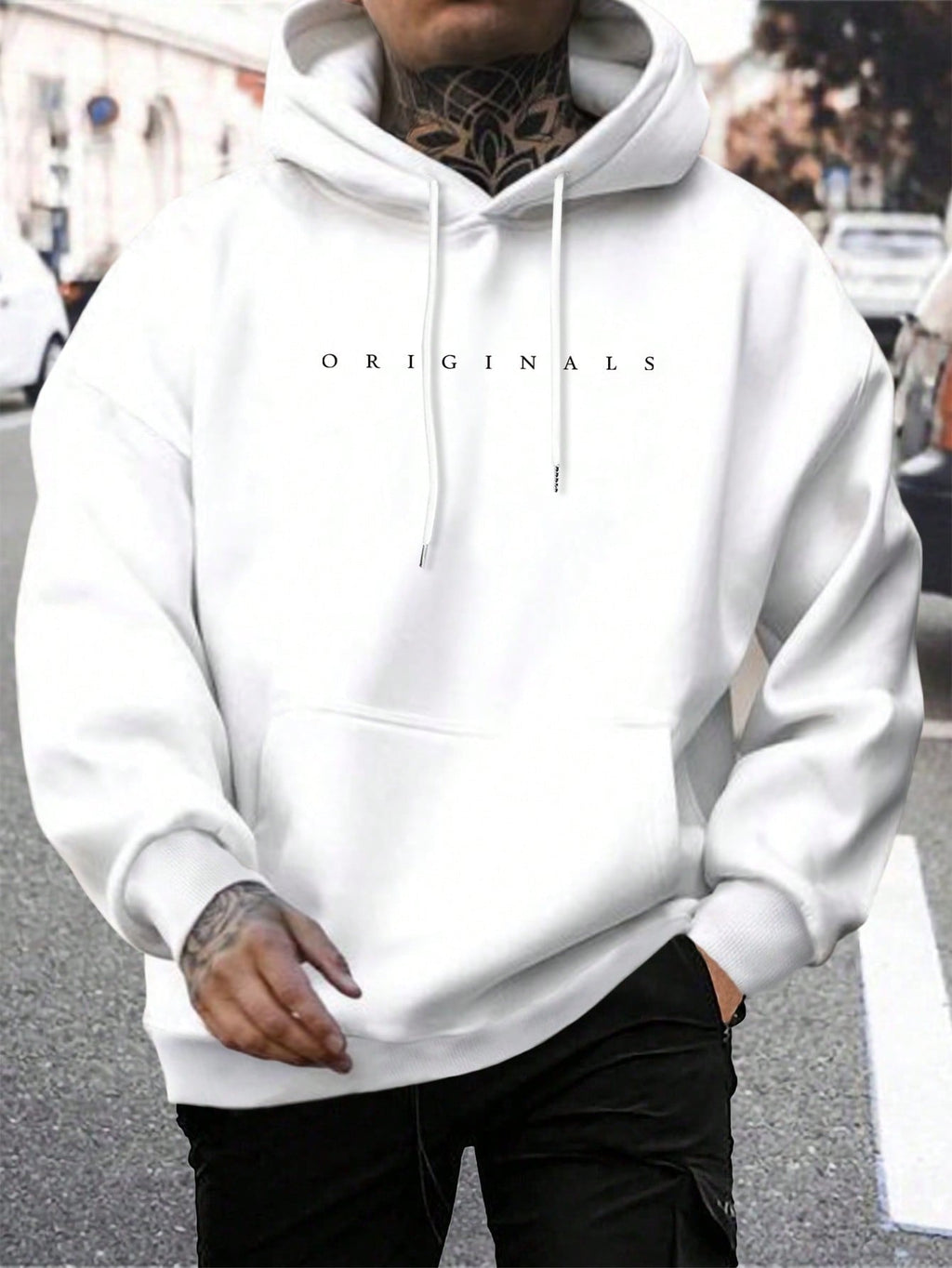 Marcos | Sudadera con Capucha Oversize Hombre Bolsillo Canguro