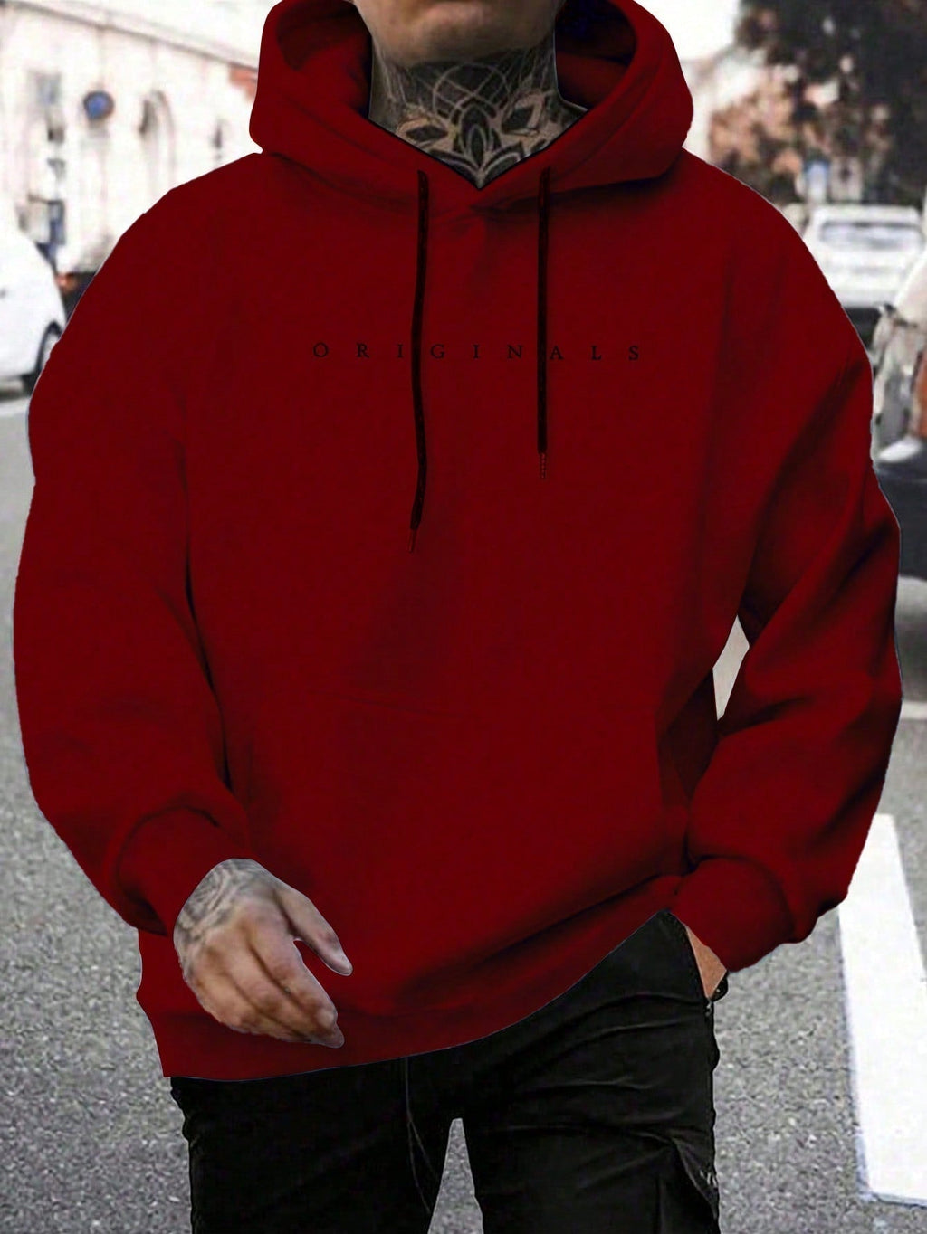 Marcos | Sudadera con Capucha Oversize Hombre Bolsillo Canguro