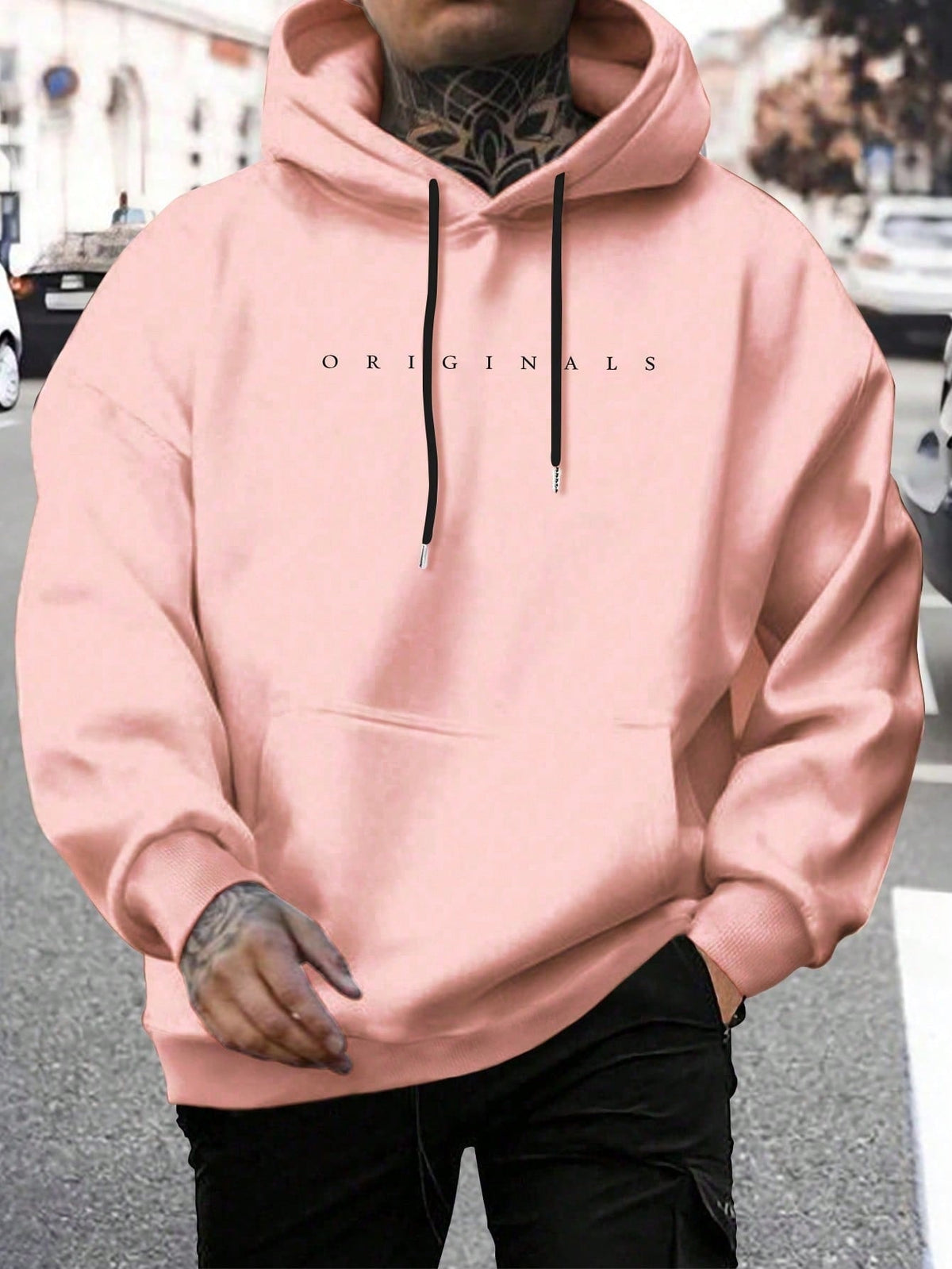 Marcos | Sudadera con Capucha Oversize Hombre Bolsillo Canguro