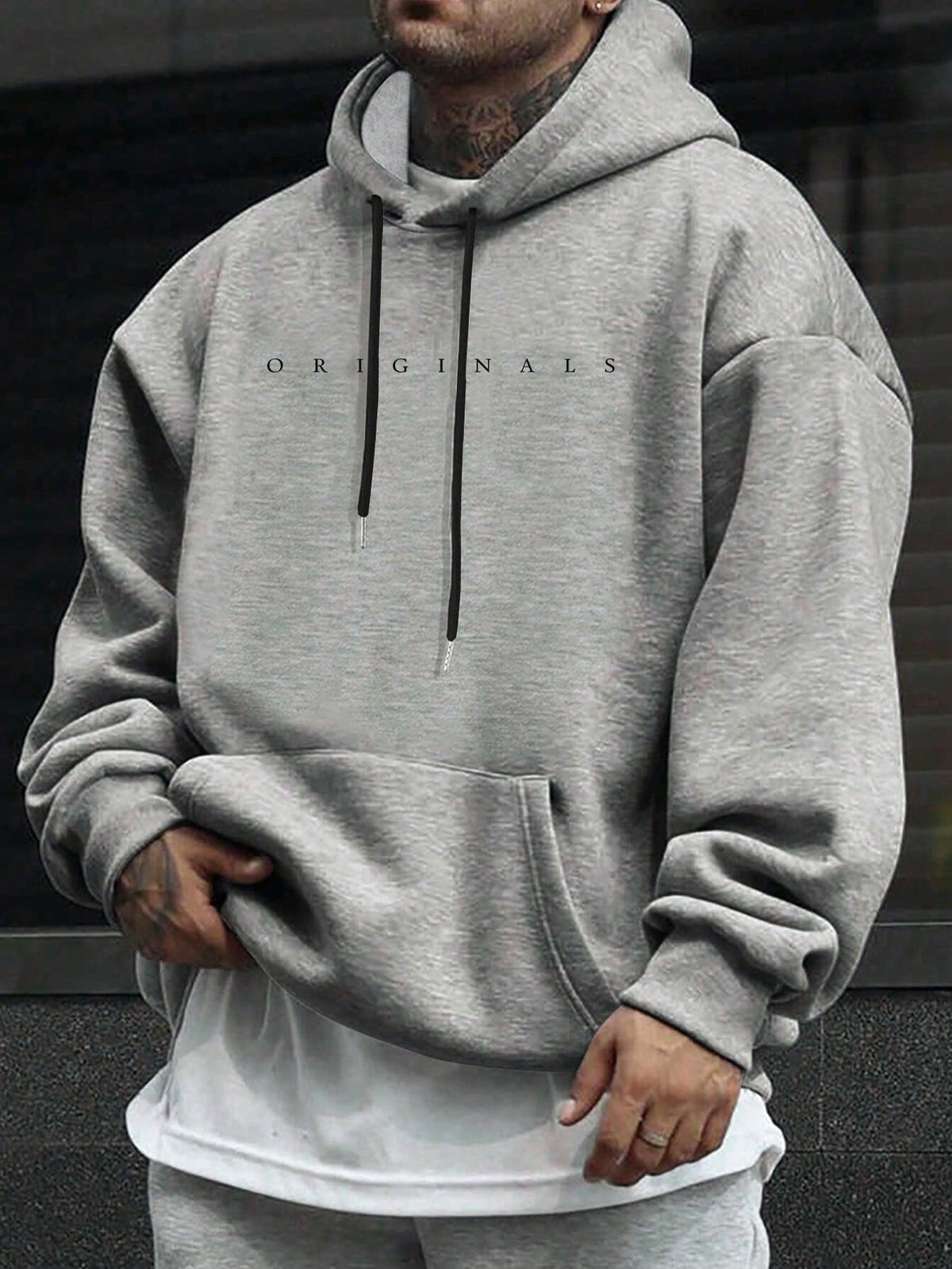 Marcos | Sudadera con Capucha Oversize Hombre Bolsillo Canguro