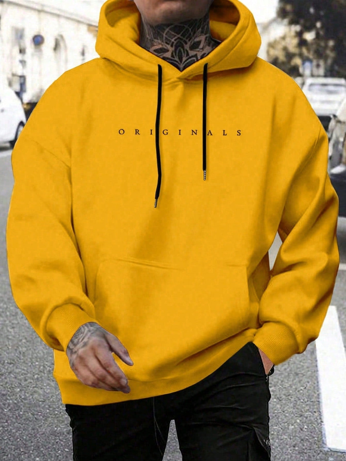 Marcos | Sudadera con Capucha Oversize Hombre Bolsillo Canguro