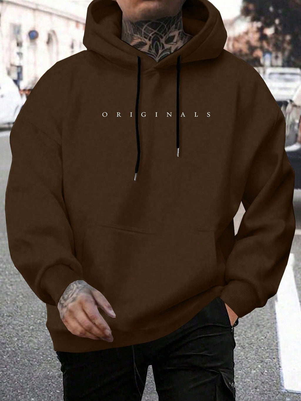 Marcos | Sudadera con Capucha Oversize Hombre Bolsillo Canguro