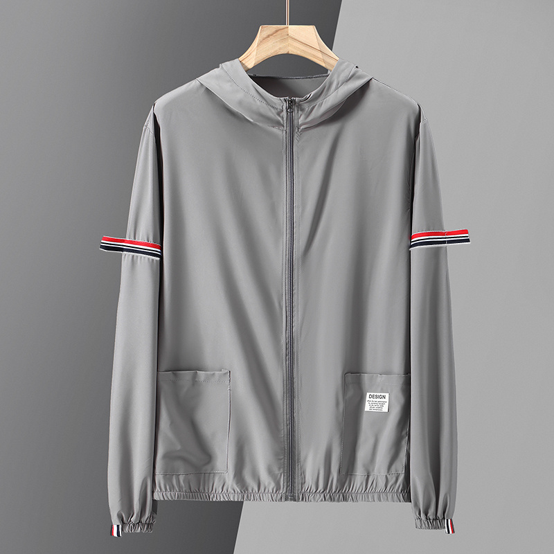 Néstor | Varsity Jacket Hombre con Capucha Rayas Manga