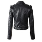 Valentina | Chaqueta Motera Mujer de Polipiel Cremallera Asimétrica