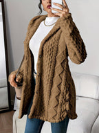 Sara | Forro Polar con Capucha Mujer Oversize Botones