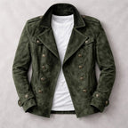 Sancho | Chaqueta Harrington de Ante Hombre Doble Botonadura