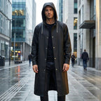 Fabio | Chubasquero Largo Impermeable Hombre con Capucha