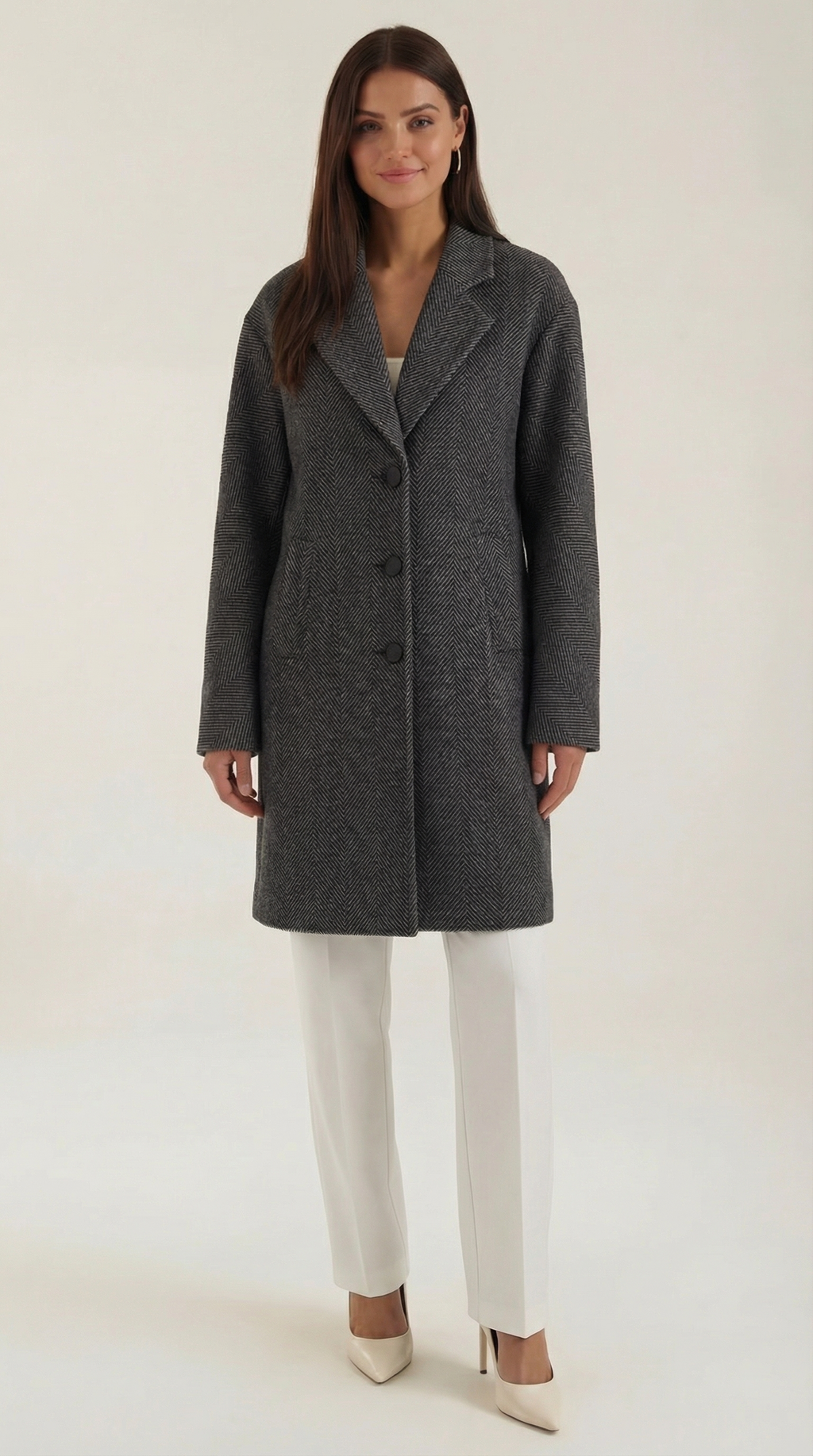 Ann – Trench Clásico Gris Oscuro