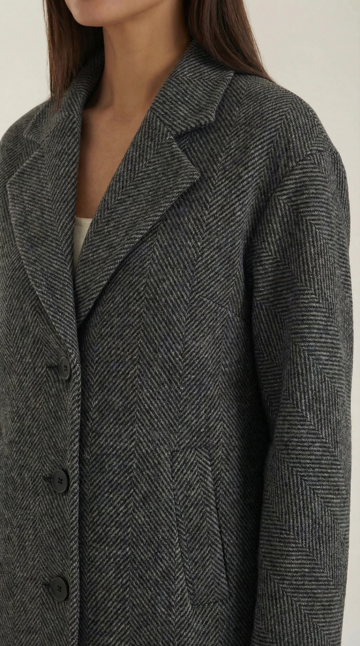 Ann – Trench Clásico Gris Oscuro