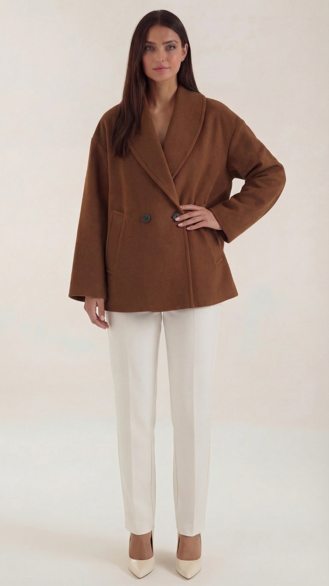 Carolyn – Abrigo Oversize Crema