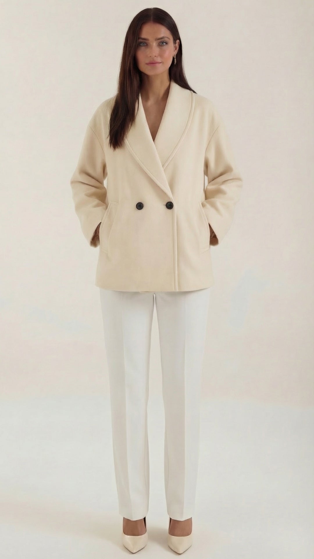 Carolyn – Abrigo Oversize Crema