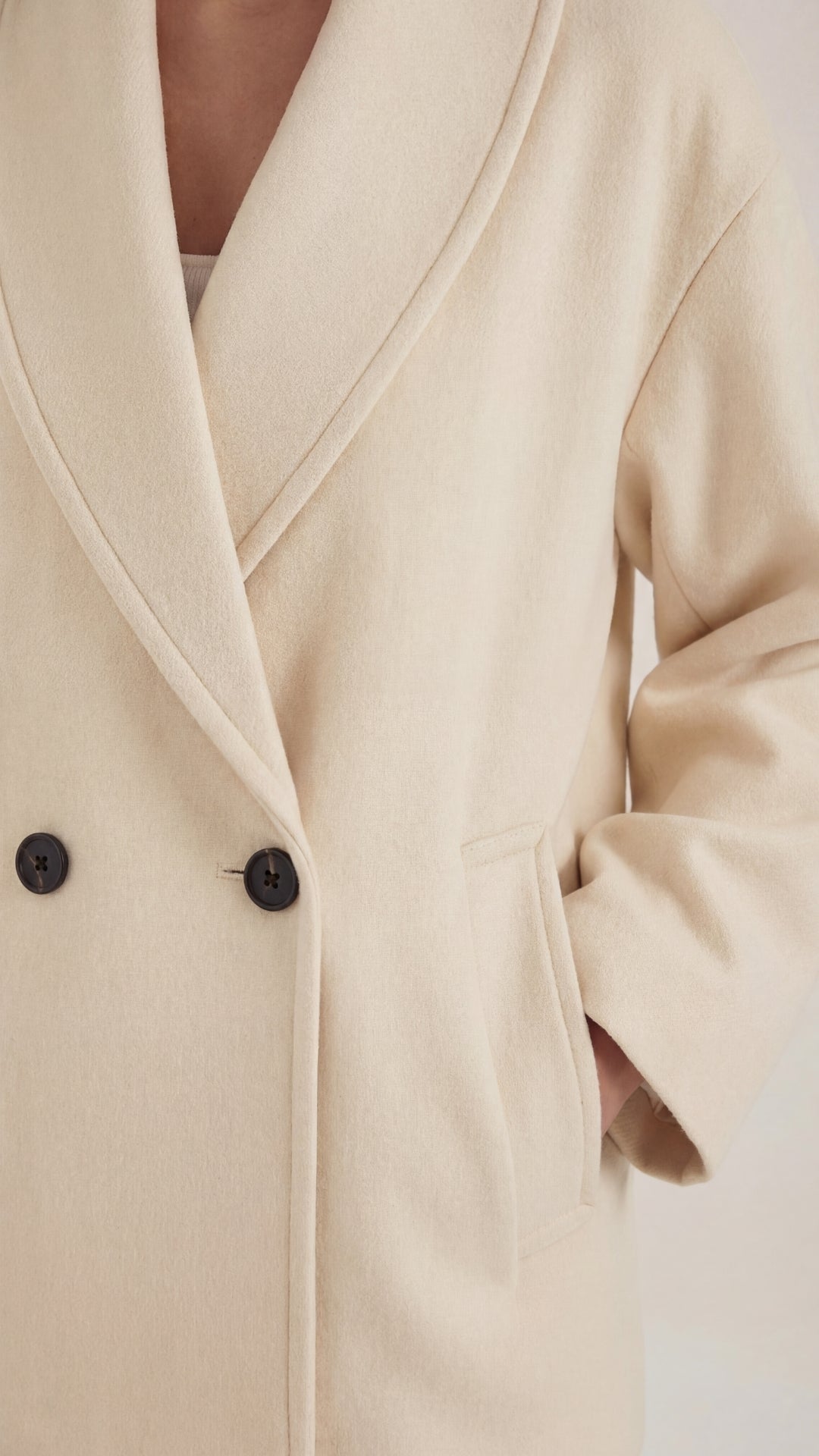Carolyn – Abrigo Oversize Crema