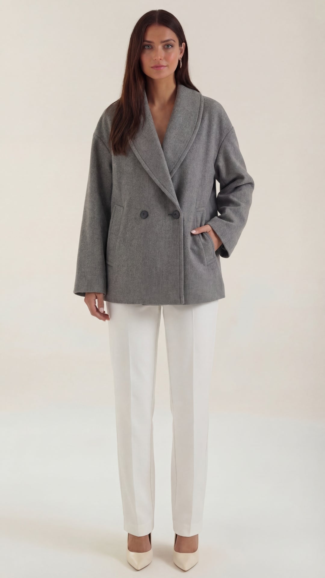 Carolyn – Abrigo Oversize Crema