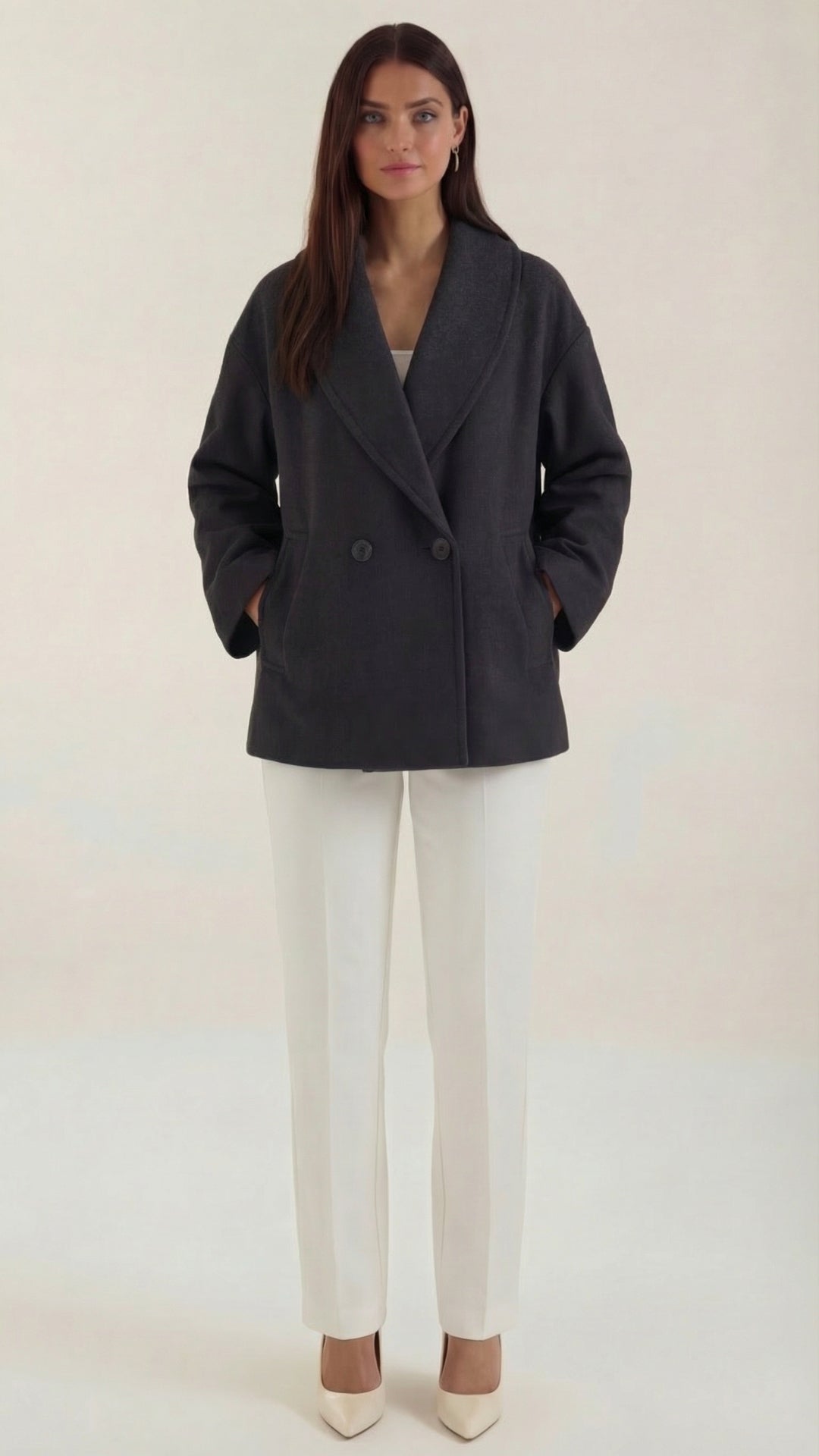 Carolyn – Abrigo Oversize Crema