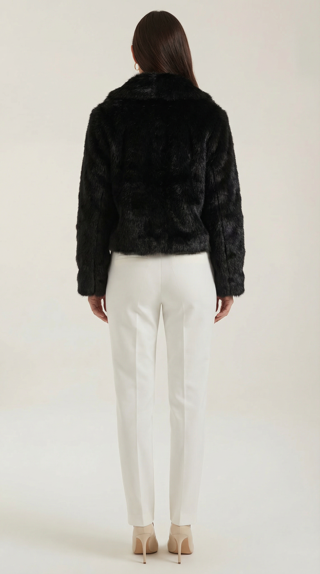 Debra – Chaqueta de Pelo Sintético Negra