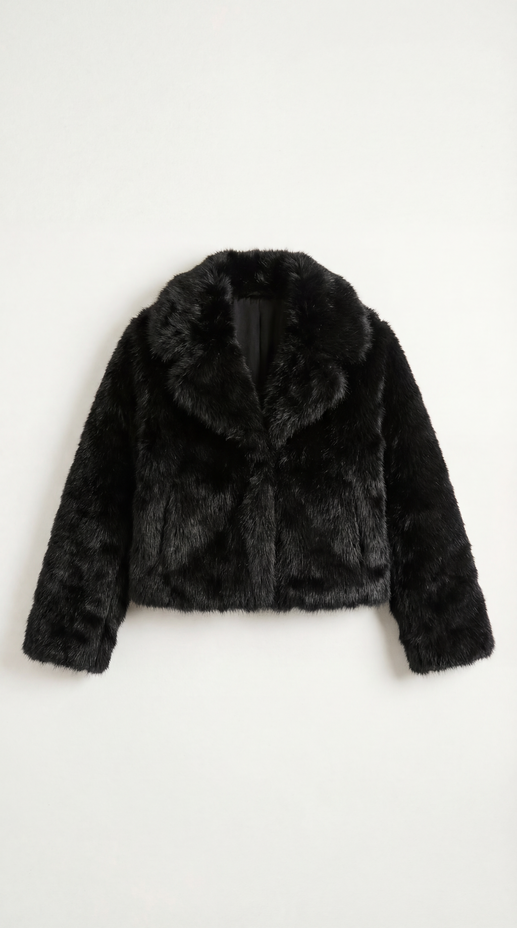 Debra – Chaqueta de Pelo Sintético Negra