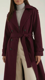 Dolores – Trench Largo Burdeos
