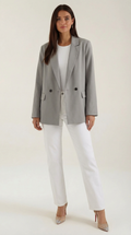Felicity – Blazer Gris de Power Dressing
