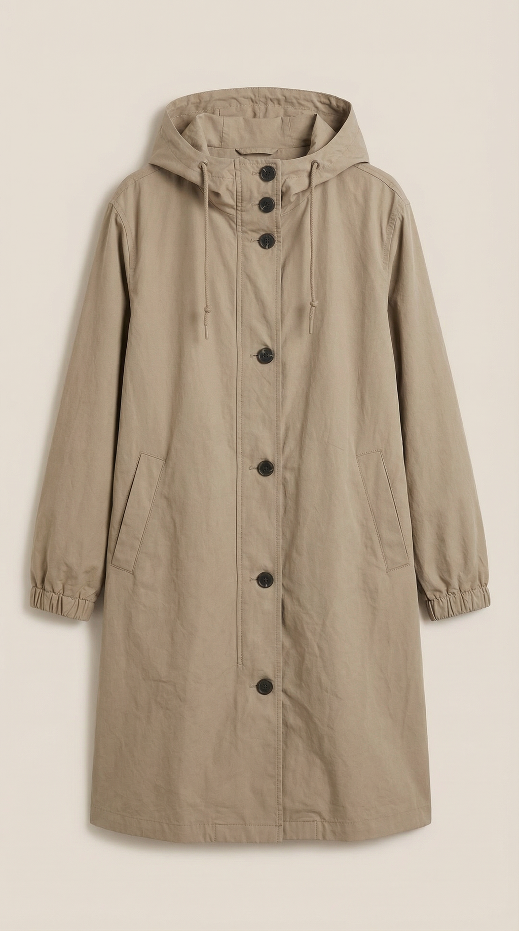 Margie – Chaqueta Impermeable Negra con Capucha