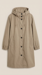 Margie – Chaqueta Impermeable Negra con Capucha