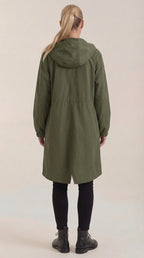 Margie – Chaqueta Impermeable Negra con Capucha