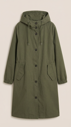 Margie – Chaqueta Impermeable Negra con Capucha