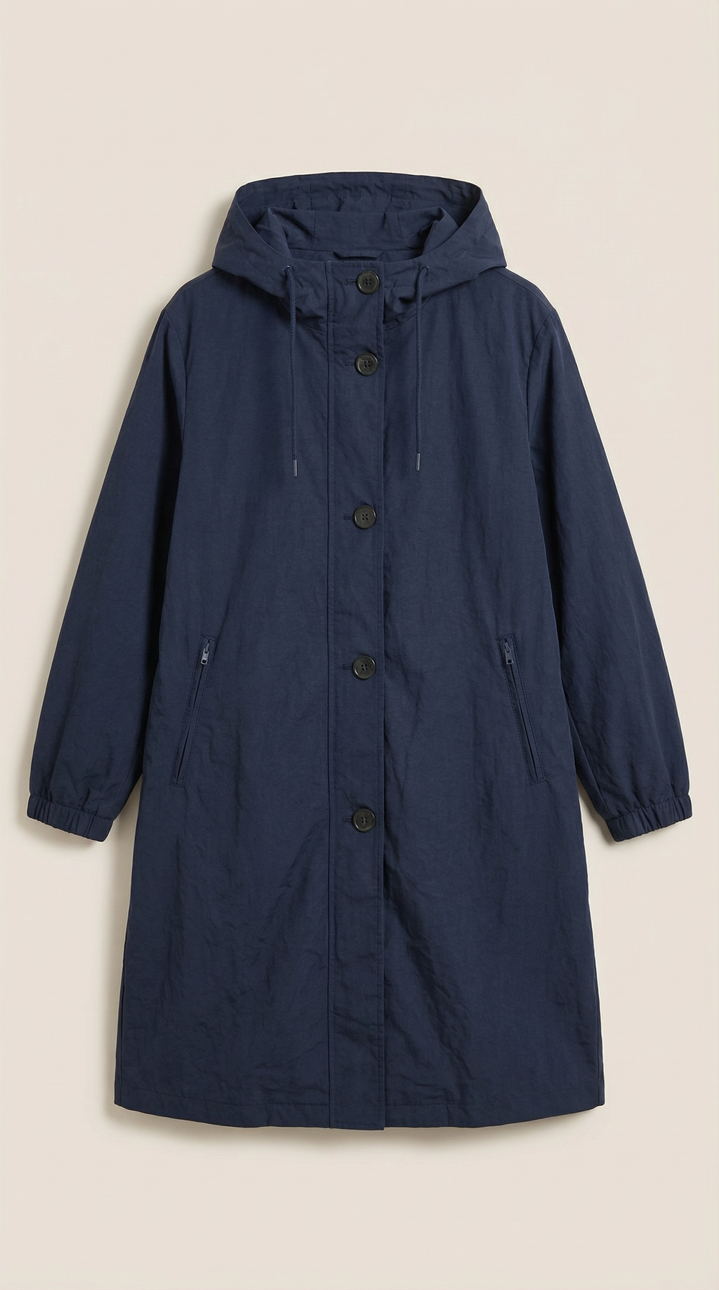 Margie – Chaqueta Impermeable Negra con Capucha