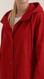 Margie – Chaqueta Impermeable Negra con Capucha