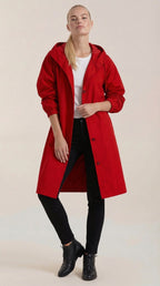 Margie – Chaqueta Impermeable Negra con Capucha