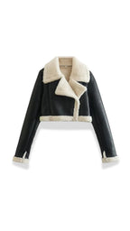Marie – Chaqueta Polar Corta Negra