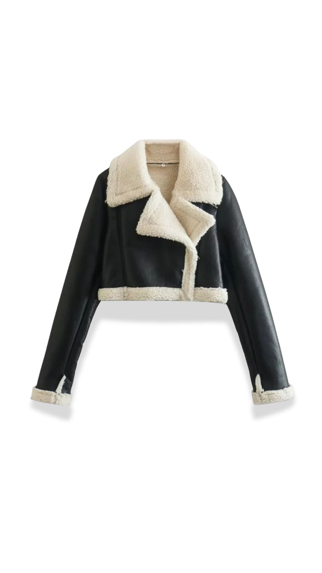 Marie – Chaqueta Polar Corta Negra